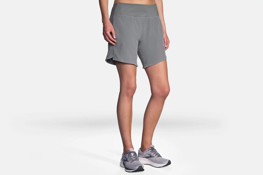 Womens Brooks Chaser 7" Bottoms Steel | 308427-SXG